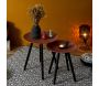 Tables gigognes rondes Relief (Lot de 2) - THE HOME DECO FACTORY