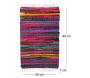 Tapis en coton et polyester rayures colorées 80 x 50 cm - SIG-0159