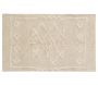 Tapis en coton tufté écru motifs ethniques