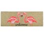 Tapis en fibres de coco motif Flamants roses