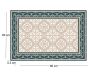 Tapis intérieur carreaux de ciment effet rosaces - 22,33