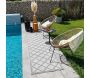 Tapis intérieur extérieur en polypropylène Fira 991 gris - 6