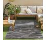 Tapis intérieur extérieur en polypropylène Fira 990 noir - 