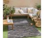 Tapis intérieur extérieur en polypropylène Fira 990 noir - 5