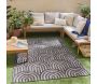 Tapis intérieur extérieur en polypropylène Fira 985 noir - 