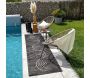 Tapis intérieur extérieur en polypropylène Fira 986 noir - 6