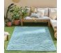 Tapis intérieur extérieur en polypropylène Fira 988 turquoise - 