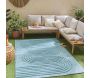 Tapis intérieur extérieur en polypropylène Fira 987 turquoise - 