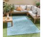 Tapis intérieur extérieur en polypropylène Fira 989 turquoise - 