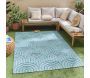 Tapis intérieur extérieur en polypropylène Fira 985 turquoise - 