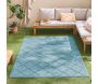 Tapis intérieur extérieur en polypropylène Fira 991 turquoise - 