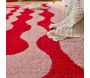 Tapis intérieur à poils longs Swing 382 rouge - 179