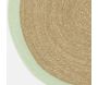 Tapis en jonc 120 cm naturel bordure colorée - AUBRY GASPARD