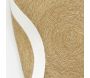 Tapis en jonc 120 cm naturel bordure colorée - AUB-6291