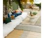 Tapis en jonc de mer et coton carbone Karan - 6