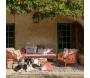 Tapis en jonc de mer et coton  terracotta Karan - VIVARAISE