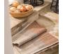 Tapis en jonc de mer et coton  terracotta Karan - 6