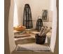 Tapis en jonc de mer et coton  terracotta Karan - 7