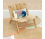 Tapis en jonc 120 cm naturel bordure colorée - 29,90