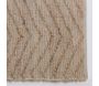 Tapis en jute et coton naturels Zig-zag - AUB-5290