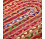 Tapis ovale en jute et coton multicolore - AUBRY GASPARD