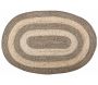 Tapis ovale en jute naturel et noir