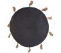 Tapis rond en coton pompons 90 cm