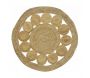 Tapis rond en jute naturelle ajourée