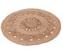 Tapis rond en jute ajourée 90 cm