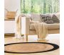 Tapis rond en jute bord coloré 120 cm - THE HOME DECO FACTORY