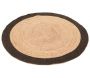 Tapis rond en jute bord coloré 120 cm - CMP-2882