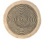 Tapis rond en jute et coton noir