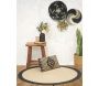 Tapis rond jute naturelle avec bords noirs - AUBRY GASPARD