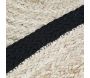 Tapis rond jute naturelle avec bords noirs - AUB-3062