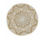 Tapis rond en jute naturelle motif ethique