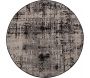Tapis rond en polypropylène noir Catania