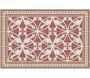 Tapis en vinyle effet carreaux de ciment carreaux 7 rouge