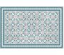 Tapis en vinyle effet carreaux de ciment classic bleu