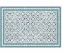 Tapis en vinyle effet carreaux de ciment classic bleu