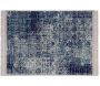 Tapis en vinyle effet tissage bleu nuit