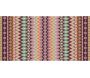 Tapis en vinyle effet tissage rouge multicolore