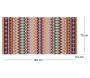 Tapis en vinyle effet tissage rouge multicolore - CON-0193