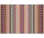 Tapis en vinyle effet tissage rouge multicolore
