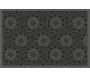Tapis en vinyle fleurs mandala noir