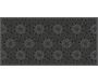 Tapis en vinyle fleurs mandala noir