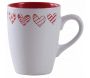 Tasse en grès blanc avec coeur rouge