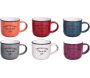 Tasses colorées en céramique Bistrot (Lot de 6)