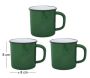 Tasses en émail coloré Classic (Lot de 3) - 5