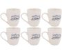 Vaisselle en porcelaine blanche Banc de Poissons