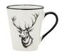 Vaisselle Cerf en porcelaine blanche et noire (lot de 6) - 39,90